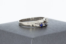 14 karaat gouden Saffier ring dames - 18,2 mm