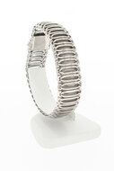 Brede armband 14 karaat witgoud - 19,8 cm