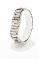 Brede armband 14 karaat witgoud - 19,8 cm