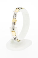 14 Karaat gouden bicolor armband - 19,2 cm