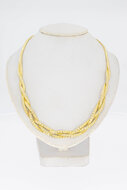 Gevlochten Omega Collier 14 karaat - 44 cm