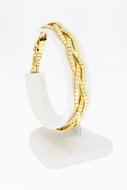 14 Karaat gevlochten armband - 19,7 cm