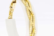 14 Karaat gevlochten armband - 19,7 cm