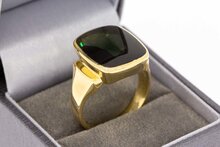 Toermalijn ring 14 karaat goud - 20,5 mm