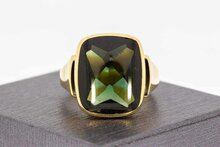 Toermalijn ring 14 karaat goud - 20,5 mm