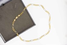 Figaro 18 Karaat gouden heren ketting - 55,5 cm