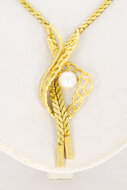 14 Karaat gouden Collier met Parel - 47 cm