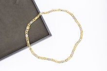 14 Karaat platte Koningsketting - 44 cm