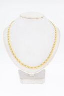 18 Karaat Valkoog schakelketting - 50,5 cm