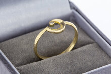 14 Karaat Halve Maan diamant ring - 17 mm