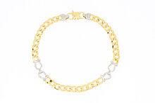 18 Karaat gouden schakelarmband - 18,9 cm