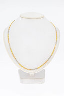 18 Karaat tricolor Valkoogketting - 59,8 cm