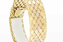 14 Karaat brede Vintage armband - 19,5 cm