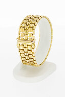 14 Karaat gouden brede armband - 17,3 cm