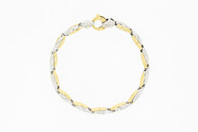 Bicolor armband 18 Karaat goud - 19,4 cm