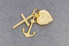 18 Karaat hanger met Hoop, Liefde &amp; Geloof