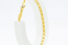 18 Karaat Valkoog schakelarmband - 19,5 cm
