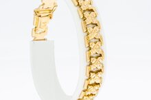 Brede schakelarmband 18 Karaat goud - 19,1 cm