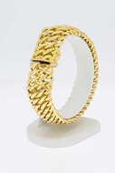Brede armband 18 Karaat geel goud - 19,7 cm