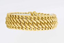 Brede armband 18 Karaat geel goud - 19,7 cm