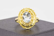 9 Karaat Retro Aquamarijnring - 17,6 mm