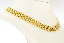 14 Karaat gouden brede Staafjes Collier - 44,3 cm