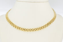 14 Karaat gouden Staafjes schakelketting - 43,5 cm