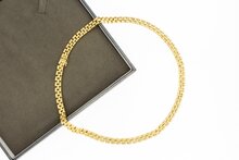 14 Karaat gouden Staafjes schakelketting - 43,5 cm