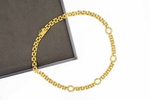 18 Karaat geelgouden Collier met staafjes - 43,5 cm