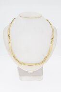 14 Karaat gouden Staafjes ketting - 45,5 cm