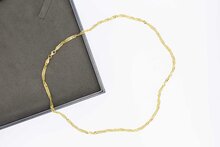 Getordeerde 14 karaat gouden ketting - 51,1 cm