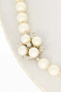 14 karaat Parel ketting met  diamant - 46,4 cm