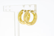 Gouden creolen dames 18 karaat - 2 cm