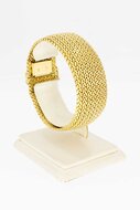 18 karaat gevlochten gouden armband dames - 18,2 cm