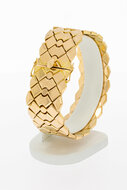 Vintage brede ros&eacute;gouden armband 18 karaat - 19,9 cm