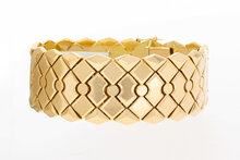 Vintage brede ros&eacute;gouden armband 18 karaat - 19,9 cm
