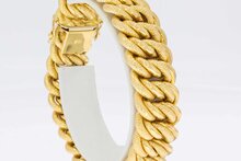 18 karaat brede gouden armband - 20,4 cm