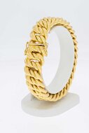 18 karaat brede gouden armband - 20,4 cm