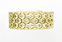 14 Karaat gouden brede armband - 19,6 cm