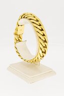 Brede Gourmet armband 18 Karaat  goud - 21,7 cm