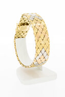 Vintage tricolor gouden armband 14 karaat - 20 cm