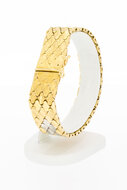 Vintage tricolor gouden armband 14 karaat - 20 cm