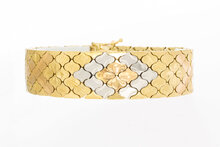 Vintage tricolor gouden armband 14 karaat - 20 cm