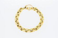 Bicolor gouden anker armband 18 karaat - 21 cm