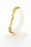 Bicolor gouden koningsarmband 18 karaat - 22,3 cm