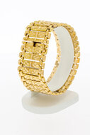 Vintage brede gouden armband 18 karaat - 18,8 cm