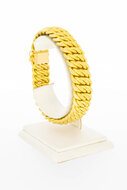 18 Karaat gevlochten goudarmband - 20 cm
