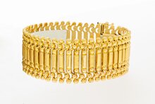 Brede Vintage armband 18 Karaat goude - 19 cm