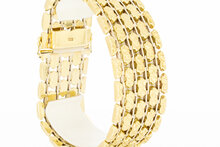 14 karaat brede Vintage armband- 19,5 cm