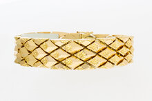 18 Karaat geel gouden vintagearmband - 19,5 cm